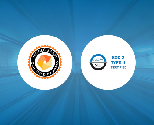 SOC 2 Type II & ISO 27001 certification logos